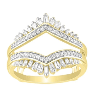 LADIES ENHANCER WRAP 1/2 CT ROUND DIAMOND 14K YELLOW GOLD