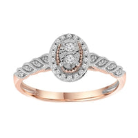 Thumbnail for LADIES ENGAGEMENT RING 1/10 CT ROUND DIAMOND 10K ROSE GOLD
