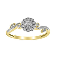 Thumbnail for LADIES ENGAGEMENT RING 1/4 CT ROUND DIAMOND 10K YELLOW GOLD