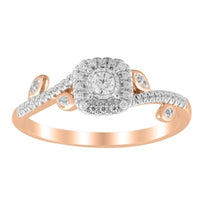 Thumbnail for LADIES ENGAGEMENT RING 1/4 CT ROUND DIAMOND 10K ROSE GOLD