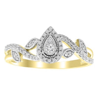 Thumbnail for LADIES ENGAGEMENT RING 1/4 CT ROUND DIAMOND 10K YELLOW GOLD