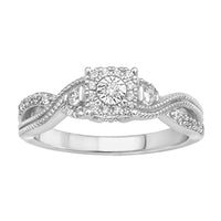Thumbnail for LADIES ENGAGEMENT RING 1/4 CT ROUND DIAMOND 10K WHITE GOLD