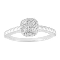 Thumbnail for LADIES ENGAGEMENT RING 1/6 CT ROUND DIAMOND 10K WHITE GOLD