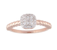 Thumbnail for LADIES ENGAGEMENT RING 1/6 CT ROUND DIAMOND 10K ROSE GOLD