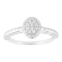 Thumbnail for LADIES ENGAGEMENT RING 1/6 CT ROUND DIAMOND 10K WHITE GOLD