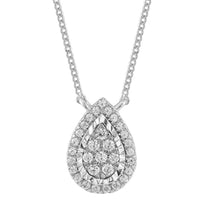 Thumbnail for LADIES NECKLACE 1/5 CT ROUND DIAMOND 10K WHITE GOLD