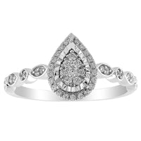 Thumbnail for LADIES ENGAGEMENT RING 1/5 CT ROUND DIAMOND 10K WHITE GOLD