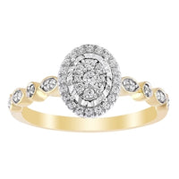 Thumbnail for LADIES ENGAGEMENT RING 1/5 CT ROUND DIAMOND 10K YELLOW GOLD