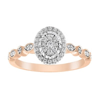 Thumbnail for LADIES ENGAGEMENT RING 1/5 CT ROUND DIAMOND 10K ROSE GOLD