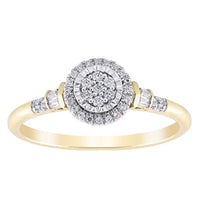 Thumbnail for LADIES ENGAGEMENT RING 1/5 CT ROUND DIAMOND 10K YELLOW GOLD