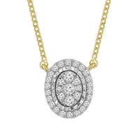 Thumbnail for LADIES NECKLACE 1/5 CT ROUND DIAMOND 10K YELLOW GOLD