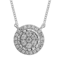 Thumbnail for LADIES NECKLACE 1/5 CT ROUND DIAMOND 10K WHITE GOLD