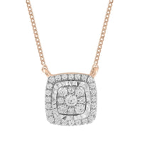 Thumbnail for LADIES NECKLACE 1/5 CT ROUND DIAMOND 10K ROSE GOLD