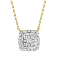 Thumbnail for LADIES NECKLACE 1/5 CT ROUND DIAMOND 10K YELLOW GOLD