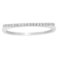 Thumbnail for LADIES STACKABLE BAND 1/15 CT ROUND DIAMOND 10K WHITE GOLD.