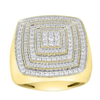 Thumbnail for MEN'S RING 1 CT ROUND DIAMOND 14K YELLOW GOLD