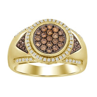 Thumbnail for MEN'S RING 1/2 CT ROUND/CHOCOLATE DIAMOND 10K ROSE  GOLD