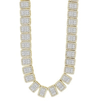 Thumbnail for MEN'S NECKLACE 14 1/3 CT ROUND/BAGUETTE DIAMOND 14K YELLOW GOLD