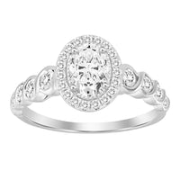 Thumbnail for LADIES RING 1 CT ROUND/OVAL DIAMOND 14K WHITE GOLD