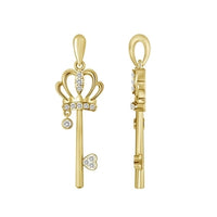 Thumbnail for LADIES PENDANT 1/10 ROUND DIAMOND 10K YELLOW GOLD (CHAIN NOT INCLUDED)