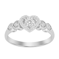 Thumbnail for LADIES ENGAGEMENT RING 1/6 CT ROUND DIAMOND 10K WHITE GOLD