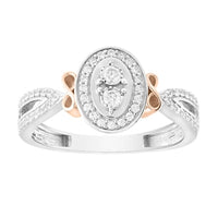 Thumbnail for LADIES ENGAGEMENT RING 1/4 CT ROUND DIAMOND 10K WHITE /ROSE GOLD