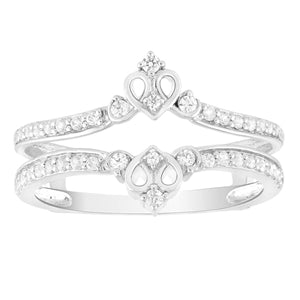 LADIES ENHANCER WRAP 1/2 CT ROUND DIAMOND 14K WHITE GOLD