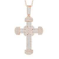 Thumbnail for MEN'S CHARM 4 1/6 CT ROUND/BAGUETTE DIAMOND 14K ROSE GOLD