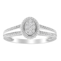 Thumbnail for LADIES BRIDAL RING 1/4 CT ROUND DIAMOND 10K WHITE GOLD