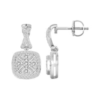 Thumbnail for LADIES EARRING 1/3 CT ROUND/BAGUETTE  DIAMOND 10K WHITE GOLD