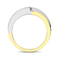 Thumbnail for 10K Two Tone Gold 1/4 Ct.Tw. Diamond Mens Band