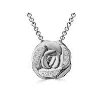 Thumbnail for LADIES NECKLACE 1/6 CT ROUND DIAMOND 10K WHITE GOLD