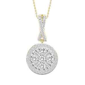 LADIES PENDANT 1/5 CT ROUND DIAMOND 10K ROSE GOLD
