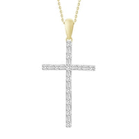 Thumbnail for LADIES PENDANT 1/5 CT ROUND/BAGUETTE DIAMOND 14K ROSE GOLD