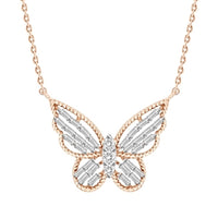 Thumbnail for LADIES PENDANT 1/4 CT ROUND/BAGUETTE DIAMOND 10K ROSE GOLD