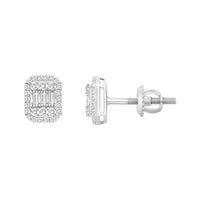 Thumbnail for LADIES EARRING 1/4 CT ROUND/BAGUETTE  DIAMOND 10K YELLOW GOLD