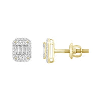 Thumbnail for LADIES EARRING 1/4 CT ROUND/BAGUETTE  DIAMOND 10K YELLOW GOLD