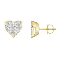 Thumbnail for LADIES EARRING 1/3 CT ROUND/BAGUETTE DIAMOND 10K YELLOW GOLD
