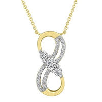 Thumbnail for LADIES NECKLACE 1/4 CT ROUND DIAMOND 10K YELLOW GOLD