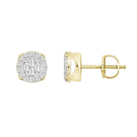 Thumbnail for LADIES EARRING 1/4 CT ROUND/BAGUETTE DIAMOND 10K YELLOW GOLD