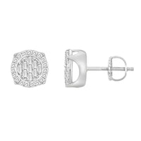 Thumbnail for LADIES EARRING 1/4 CT ROUND/BAGUETTE DIAMOND 10K WHITE GOLD