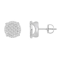 Thumbnail for LADIES EARRING 1/3 CT ROUND/BAGUETTE DIAMOND 10K WHITE GOLD
