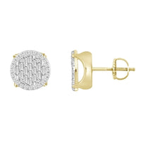 Thumbnail for LADIES EARRING 1/3 CT ROUND/BAGUETTE DIAMOND 10K YELLOW GOLD