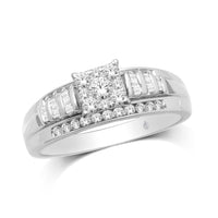 Thumbnail for 10K White Gold 1/2 Ct.Tw. Diamond Engagement Invisible Ring