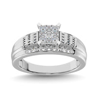 Thumbnail for 10K White Gold 1/2 Ct.Tw. Diamond Engagement Invisible Ring