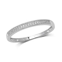 Thumbnail for 10K White Gold 1/10 Ct.Tw. Diamond Wedding Band Ring