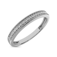 Thumbnail for 10K White Gold 1/10 Ct.Tw. Diamond Wedding Band Ring