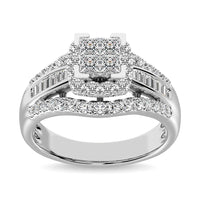 Thumbnail for 10K White Gold 1 Ct.Tw. Diamond Engagement Ring