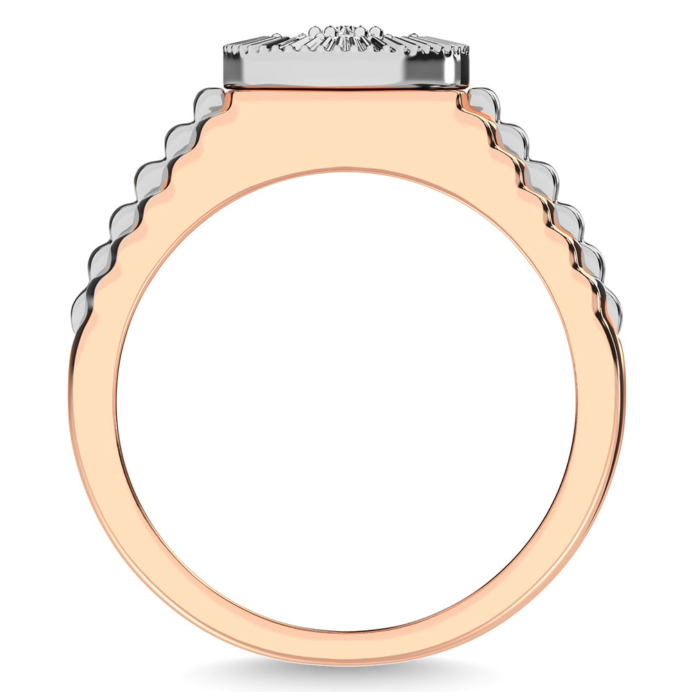 14K Two Tone 1 Ct.Tw. Diamond Mens Ring