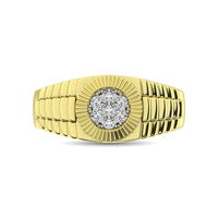 Thumbnail for Diamond 1/4 Ct.Tw. Rolex Mens Ring in 14K Yellow Gold